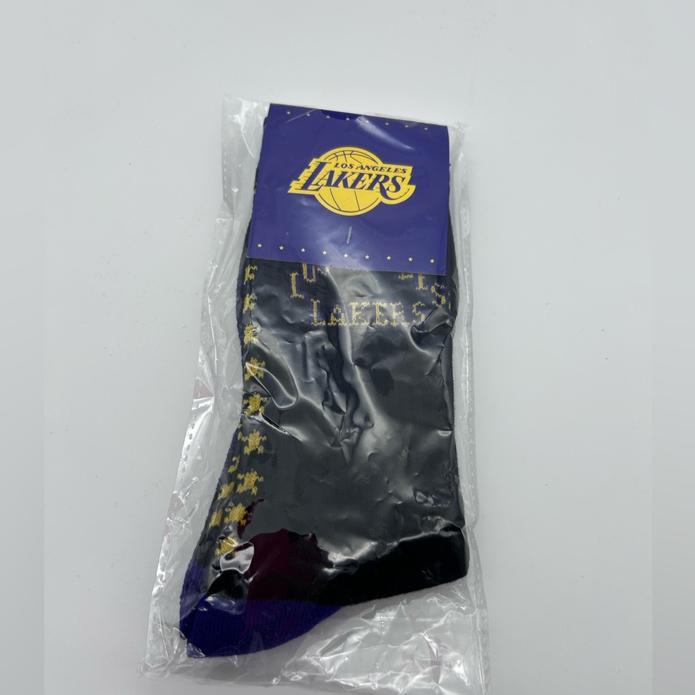 LA Los Angeles Lakers Socks New In Package Black